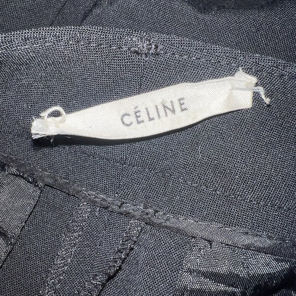 Celine Stella McCartney Wide Leg Crop Pants Women’s Size 38 Black Gaucho O11 - Picture 5 of 5